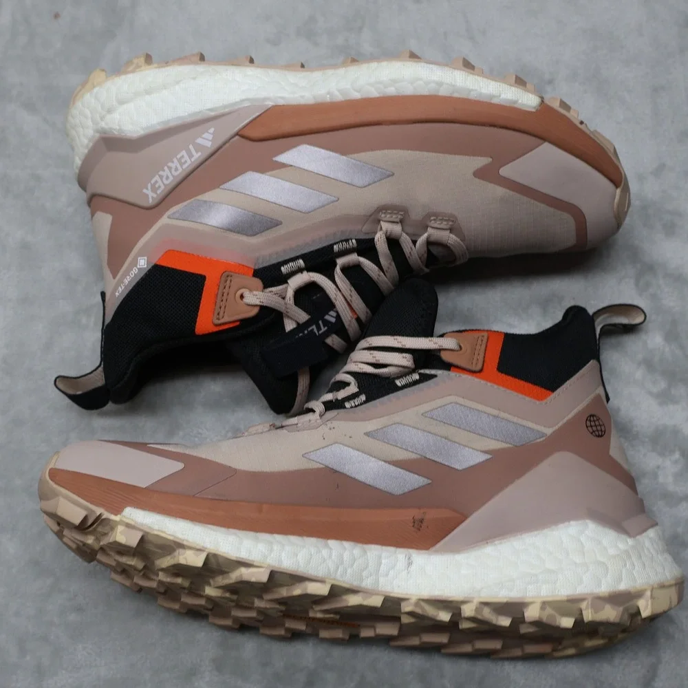 Adidas Womens 8.5 Trail Shoes Beige Pink Terrex Free Hiker 2 GORE-TEX  Hiking
